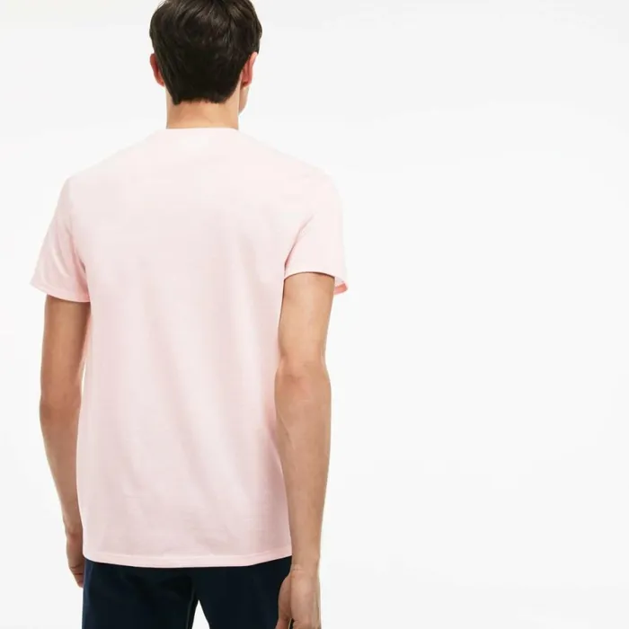 TShirts Men Lacoste Men039s VNeck Pima Cotton Jersey TShirt Light Pink T03