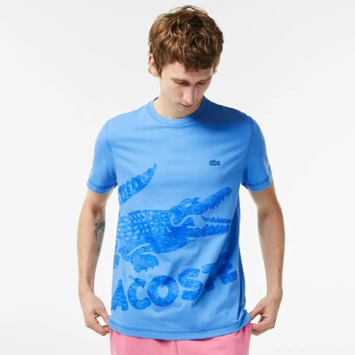 TShirts Men Lacoste Mens Regular Fit Organic Cotton Jersey TShirt Ethereal Blue L99 TShirts Men Lacoste Mens Regular Fit Organic Cotton Jersey TShirt Ethereal Blue L99