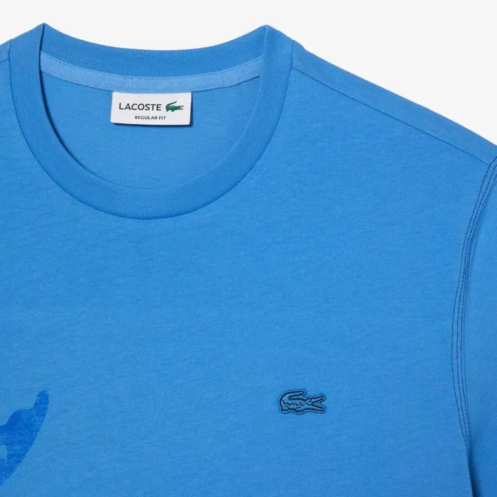 TShirts Men Lacoste Mens Regular Fit Organic Cotton Jersey TShirt Ethereal Blue L99