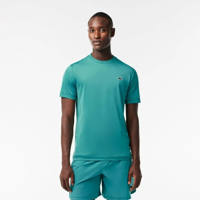 TShirts Men Lacoste Mens Sport Slim Fit Stretch Jersey TShirt Blue Si0