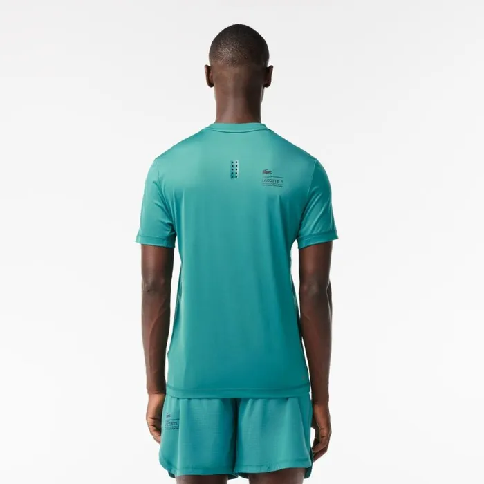 TShirts Men Lacoste Mens Sport Slim Fit Stretch Jersey TShirt Blue Si0