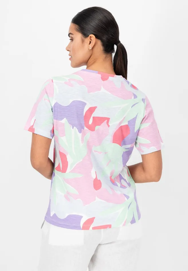 Tshirts Women FYNCHHATTON Floral Patterned Shirt Fresh Mint