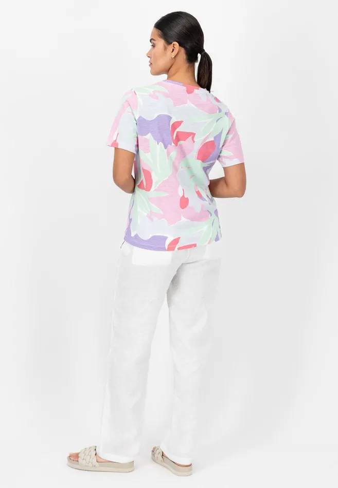Tshirts Women FYNCHHATTON Floral Patterned Shirt Fresh Mint