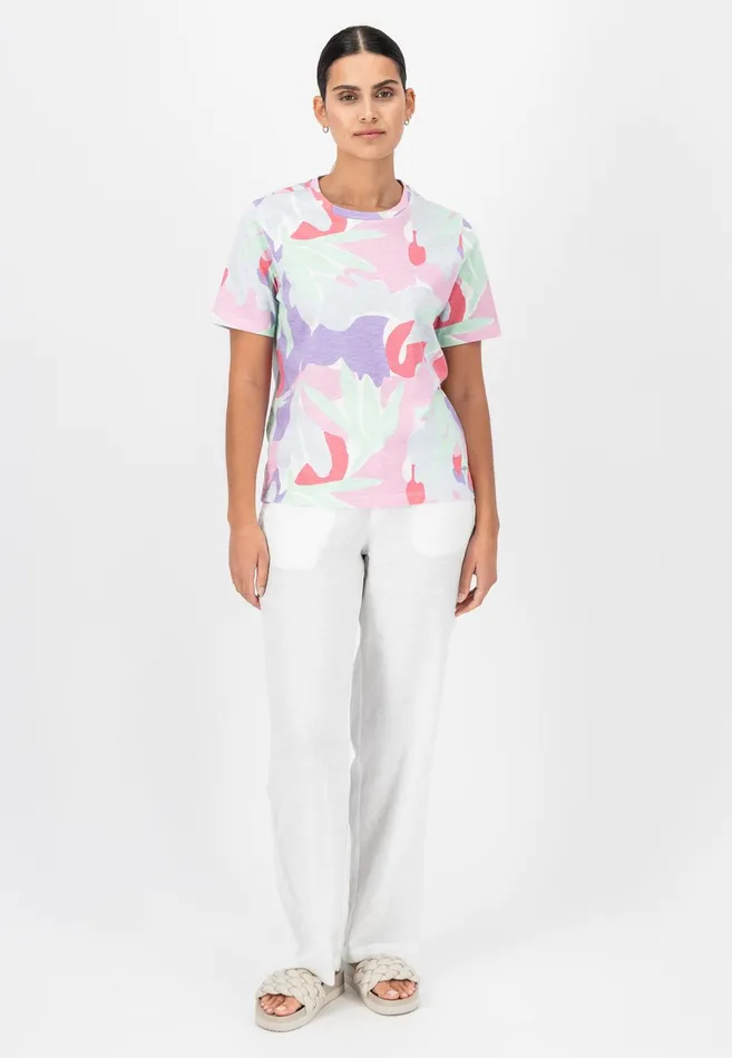Tshirts Women FYNCHHATTON Floral Patterned Shirt Fresh Mint