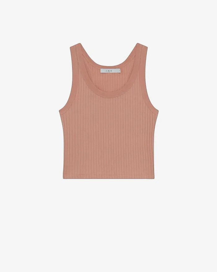 Tshirts Women IRO EMMA CROPPED RIBBED TANK TOP