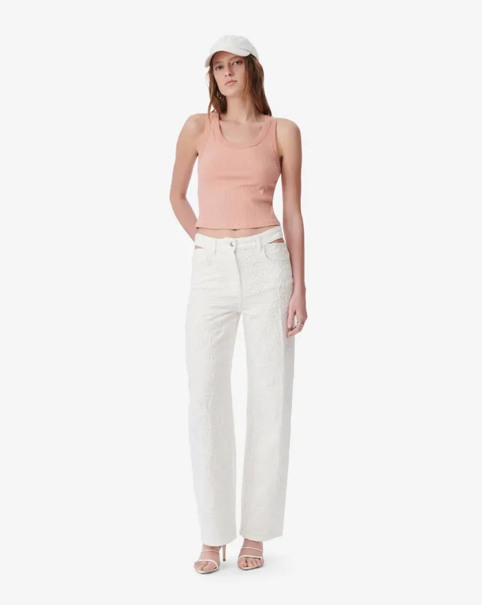 Tshirts Women IRO EMMA CROPPED RIBBED TANK TOP