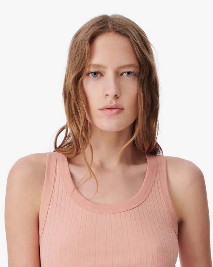 Tshirts Women IRO EMMA CROPPED RIBBED TANK TOP