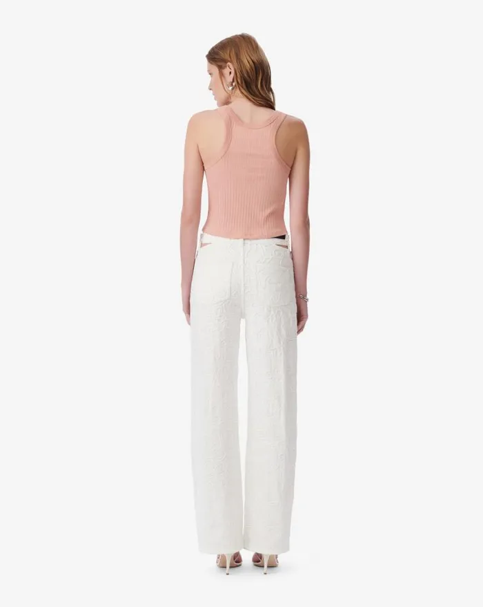 Tshirts Women IRO EMMA CROPPED RIBBED TANK TOP