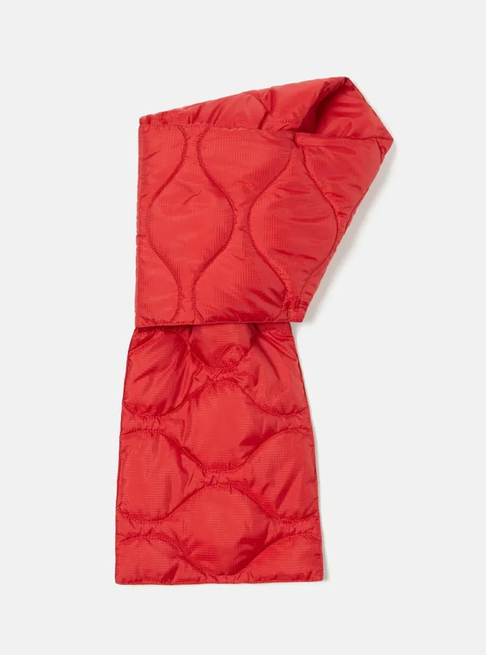 Taion By FCE Packable Down Scarf In Red Nylon RipstopDuck Down Men Universal Works Scarves