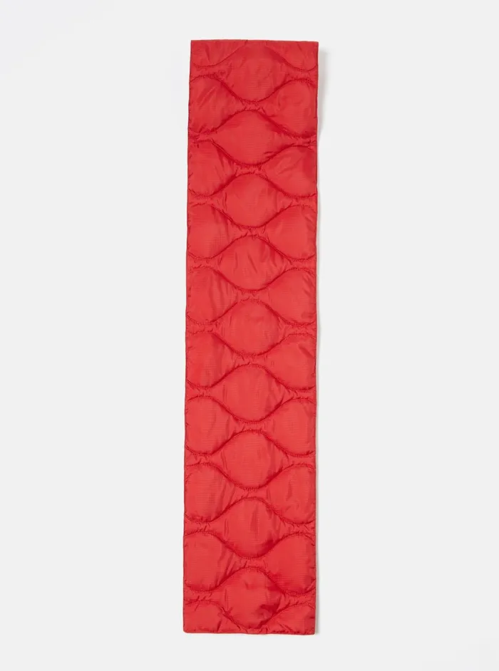 Taion By FCE Packable Down Scarf In Red Nylon RipstopDuck Down Men Universal Works Scarves