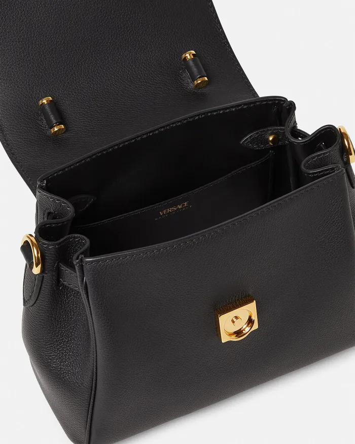 Top Handle Women Versace La Medusa Small Handbag Black