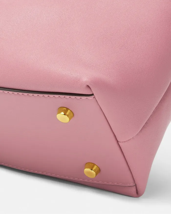 Top Handle Women Versace Tag Hobo Handbag Pink