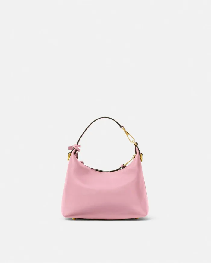 Top Handle Women Versace Tag Hobo Handbag Pink