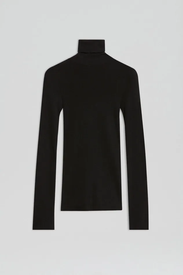 Tops BABYWOOL POLO BLACK ALL ONLINE 8211 Scanlan Theodore Women Tops BABYWOOL POLO BLACK ALL ONLINE 8211 Scanlan Theodore Women