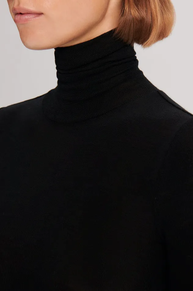 Tops BABYWOOL POLO BLACK ALL ONLINE 8211 Scanlan Theodore Women Tops BABYWOOL POLO BLACK ALL ONLINE 8211 Scanlan Theodore Women