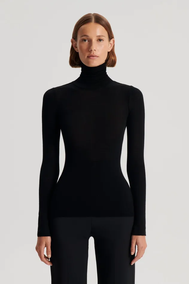 Tops BABYWOOL POLO BLACK ALL ONLINE 8211 Scanlan Theodore Women Tops BABYWOOL POLO BLACK ALL ONLINE 8211 Scanlan Theodore Women