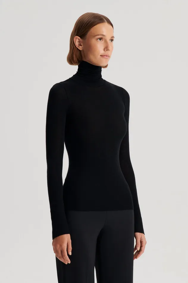 Tops BABYWOOL POLO BLACK ALL ONLINE 8211 Scanlan Theodore Women Tops BABYWOOL POLO BLACK ALL ONLINE 8211 Scanlan Theodore Women
