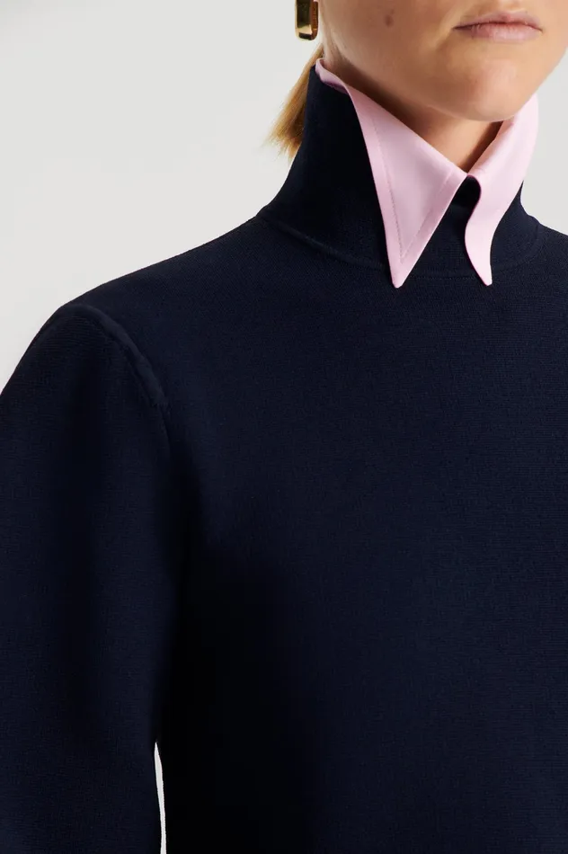 Tops CREPE KNIT COCOON SLEEVE SWEATER NAVY 8211 Scanlan Theodore Women Tops CREPE KNIT COCOON SLEEVE SWEATER NAVY 8211 Scanlan Theodore Women