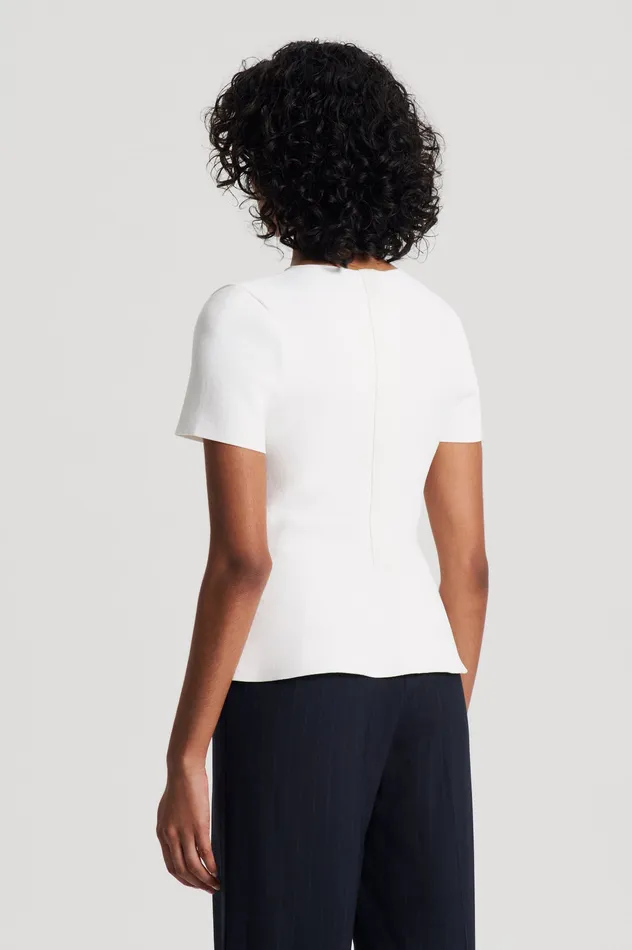Tops CREPE KNIT CRAVAT TOP CREAM 8211 Scanlan Theodore Women