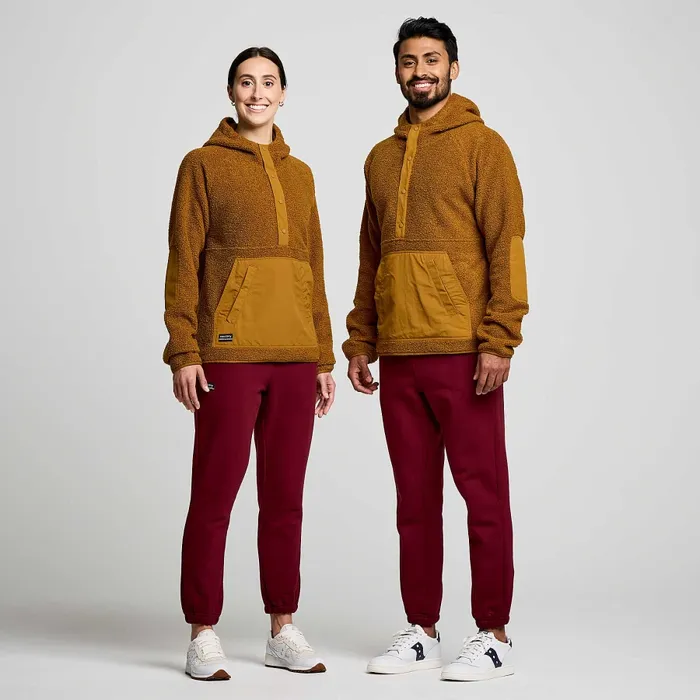 Tops Recovery Sherpa Pullover Bronze Saucony MenWomen