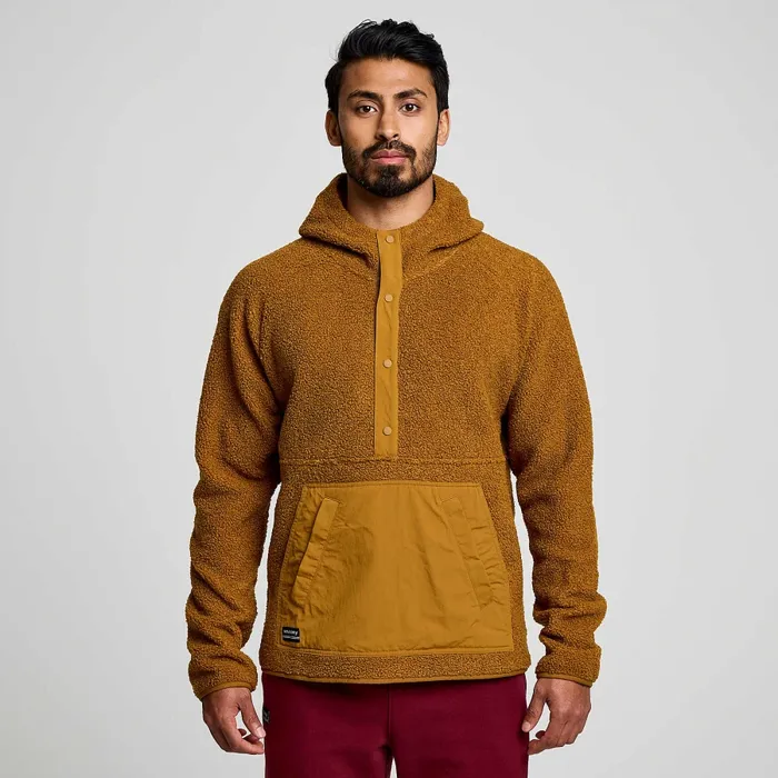 Tops Recovery Sherpa Pullover Bronze Saucony MenWomen