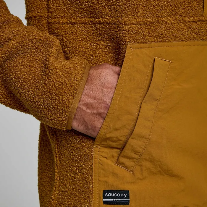 Tops Recovery Sherpa Pullover Bronze Saucony MenWomen