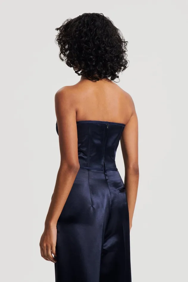 Tops Women Scanlan Theodore FRENCH SATIN BUSTIER INK Tops Women Scanlan Theodore FRENCH SATIN BUSTIER INK