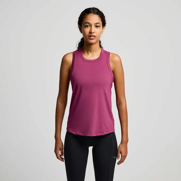 Tops Women Women8217s Triumph Tank Plum Saucony