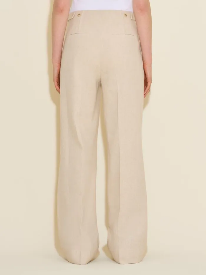 Trousers and Shorts Women Holzweiler Ella Linen Trousers Ecru