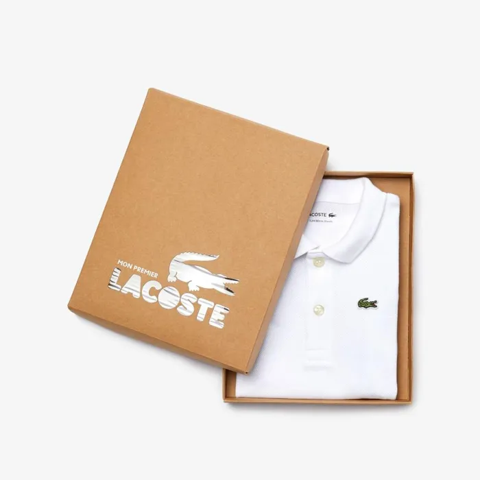 Underwear and Socks Kids Lacoste Babies039 Organic Cotton Piqu Onesie Box Set White 001