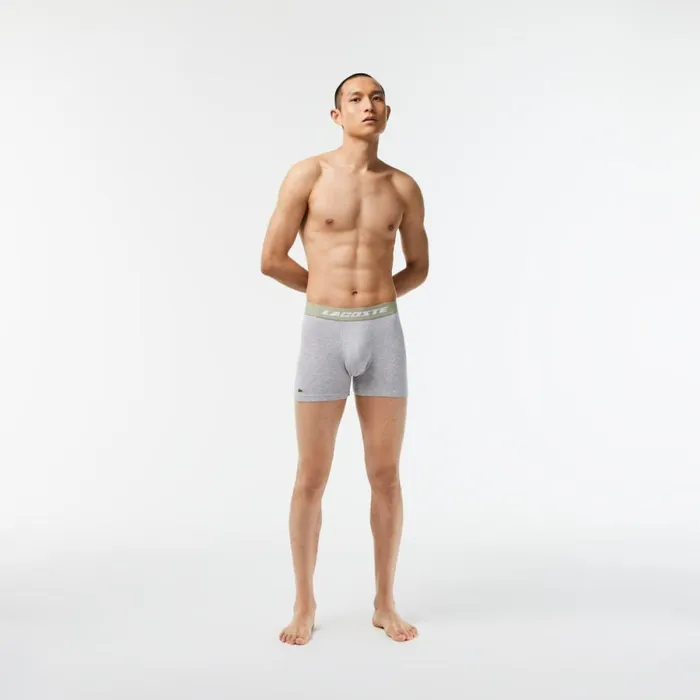 Underwear and Socks Men Lacoste Mens 3Pack Logo Print Jersey Boxers Khaki Green Grey Chine White Gc9 Underwear and Socks Men Lacoste Mens 3Pack Logo Print Jersey Boxers Khaki Green Grey Chine White Gc9
