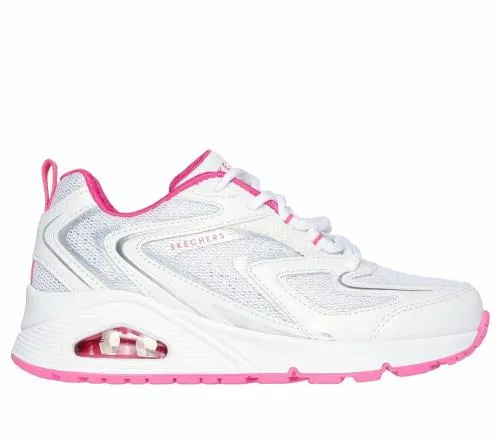 Uno 8211 So Wavy White Pink Kids SKECHERS Big Kids UK Sizes 36