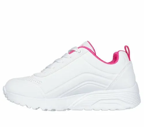 Uno Lite 8211 Easy Zip White Hot Pink Kids SKECHERS Big Kids UK Sizes 36