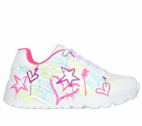 Uno Lite 8211 My Drip White Multi Kids SKECHERS Big Kids UK Sizes 36