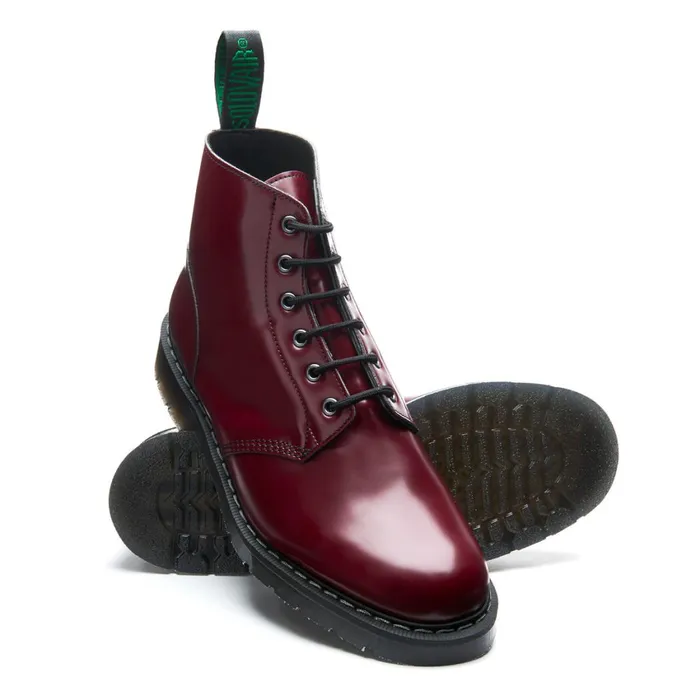 Vegan Solovair Derby Boots Merlot Vegan 6 Eye Astronaut Boot