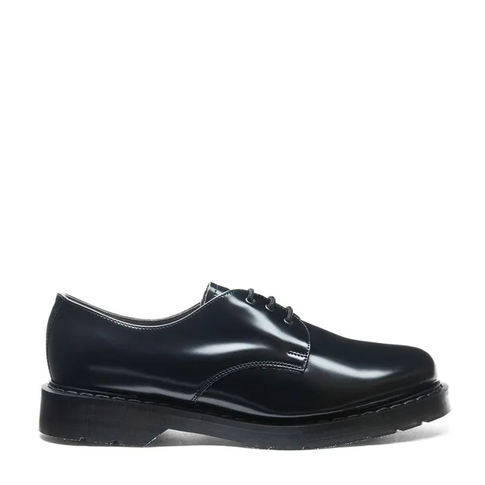 Vegan Solovair Gibson Shoes Black Vegan HiShine Gibson Shoe