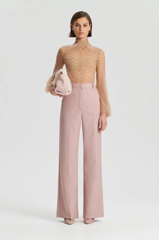 VELVET ORGANZA TURBAN TOP MULBERRY Women Tops Scanlan Theodore