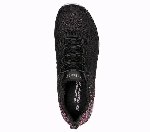 Virtue Black Pink Women SKECHERS SlipOn