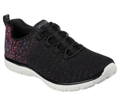 Virtue Black Pink Women SKECHERS SlipOn