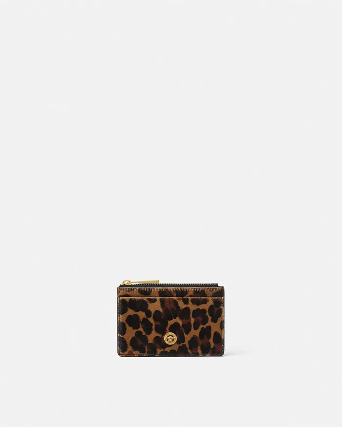 Wallets MenWomen Versace Leopard Medusa Biggie Cardholder Animalier