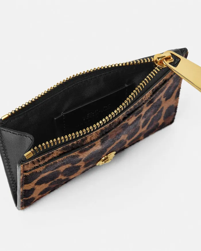 Wallets MenWomen Versace Leopard Medusa Biggie Cardholder Animalier