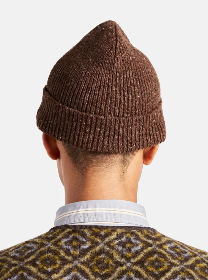 Watch Cap In Brown Tweed Knit Men Universal Works Hats Watch Cap In Brown Tweed Knit Men Universal Works Hats