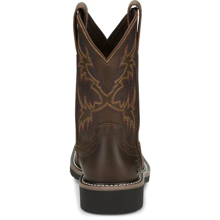 Western Kids Justin Boots Cattleman Western Boot Brown