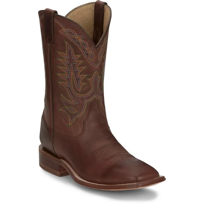 Western Men Justin Boots Wittman 11034 Western Boots Brown