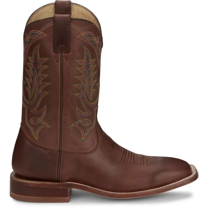 Western Men Justin Boots Wittman 11034 Western Boots Brown