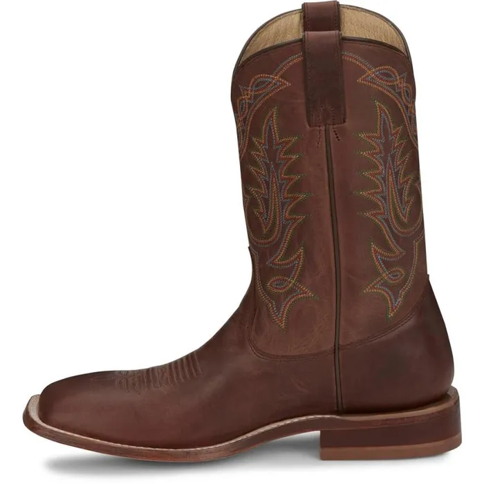 Western Men Justin Boots Wittman 11034 Western Boots Brown