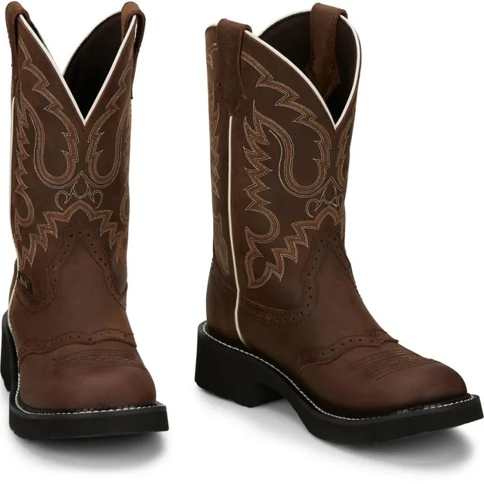 Western Women Justin Boots Inji 11034 Western Boot Aged Bark 040brown041