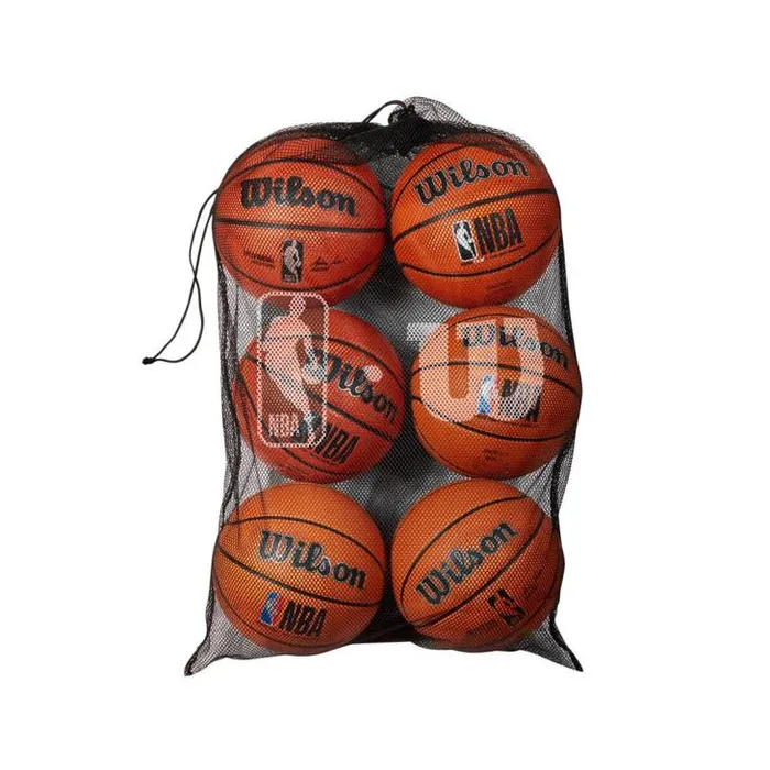 Wilson NBA Basketballs Sports NBA Mesh 6 Ball Carry Bag