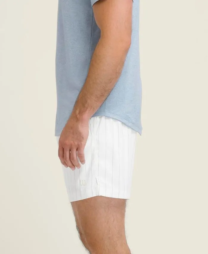 Wilson Shorts Men Tennis Volley Short 8211 Snow White Blue Fog