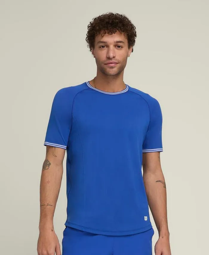Wilson Tees Men Court Performance Crew 8211 Royal Blue